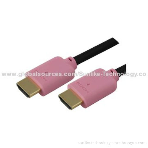 HDMI Cables, Single Molding Type, Golden Plated Connector
